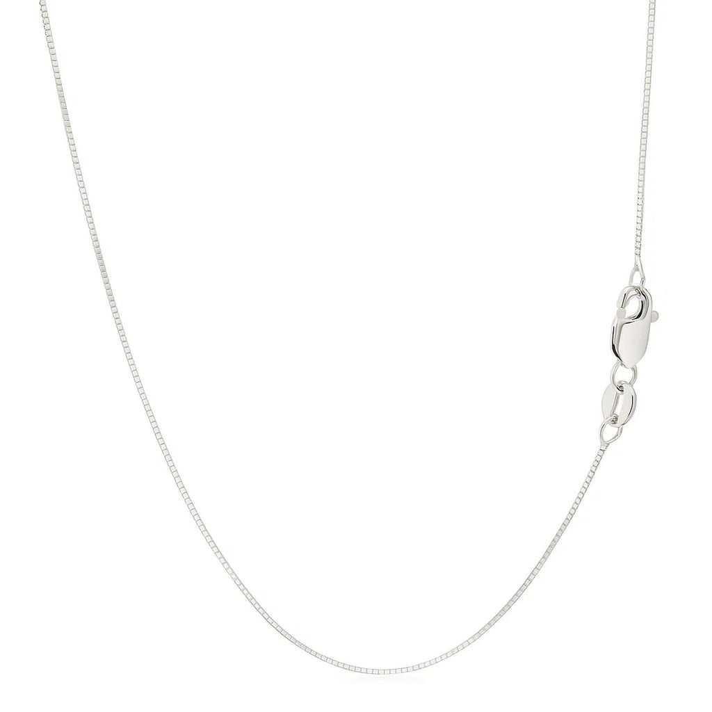 14k White Gold Classic Box Chain (0.68 mm)