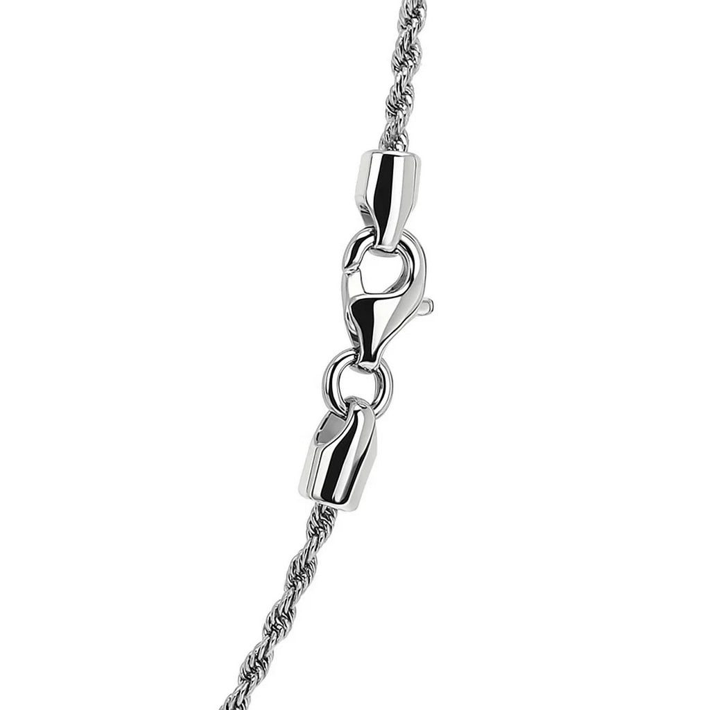 14k White Gold Solid Diamond Cut Rope Chain (1.80 mm)