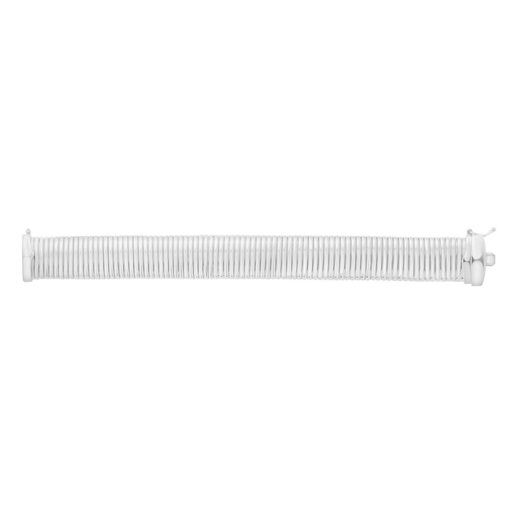 Sterling Silver Rhodium Plated Thick Tubogas Bracelet (16.00 mm)