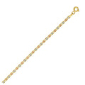 14K Tri Color Gold Pave Valentino Chain (2.00 mm)