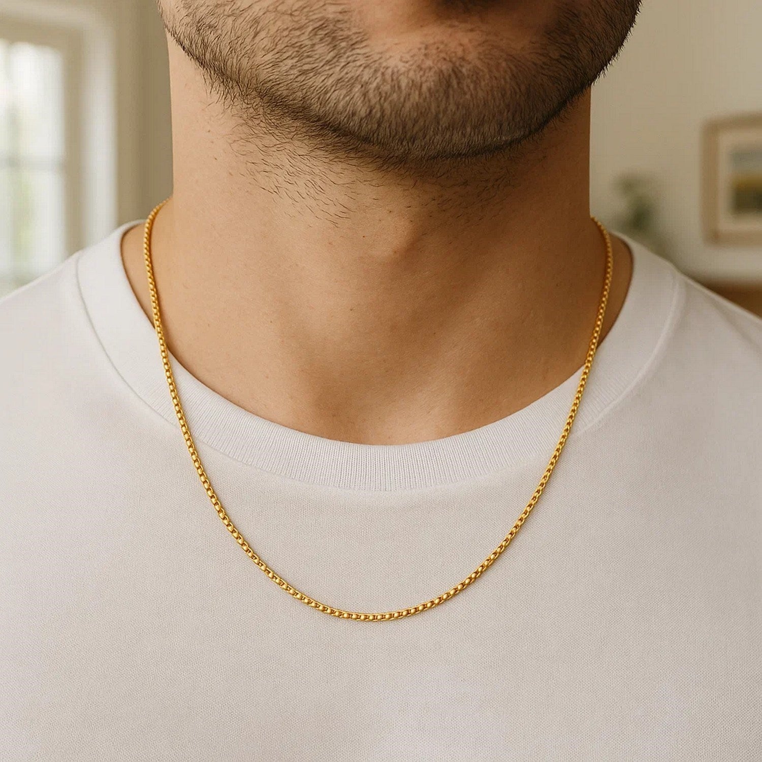 14k Yellow Gold Classic Box Chain (1.1 mm)