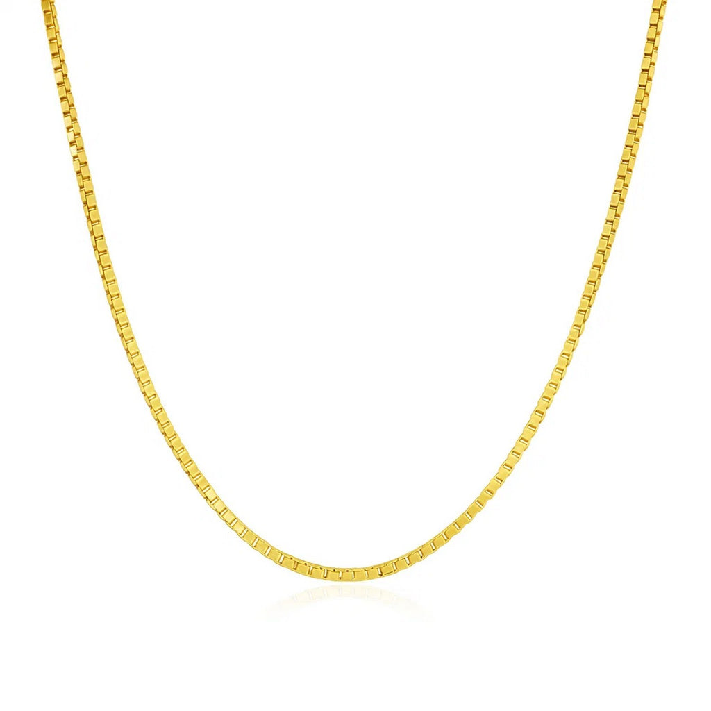 14k Yellow Gold Classic Box Chain (1.1 mm)