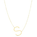 14K Yellow Gold Yours Truly Large Initial S Necklace