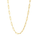 Long Domed Paperclip Necklace in 14K Yellow Gold (4.80 mm)