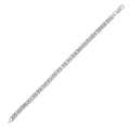 Sterling Silver Rhodium Plated Lite Square Byzantine Chain (4.80 mm)