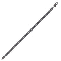 Sterling Silver Black Ruthenium Plated Oval Link Chain (5.60 mm)