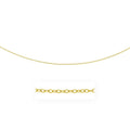 14k Yellow Gold Pendant Chain with Textured Links (2.50 mm)