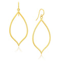 14k Yellow Gold Marquise Style Polished Earrings