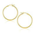 14k Yellow Gold Polished Hoop Earrings (1.5x25mm)