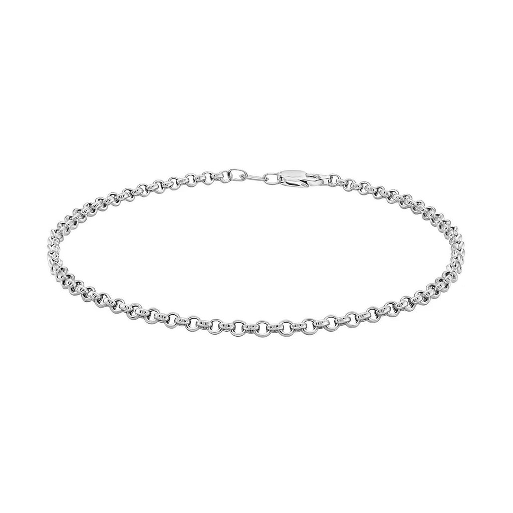 14k White Gold Rolo Bracelet  (2.50 mm)