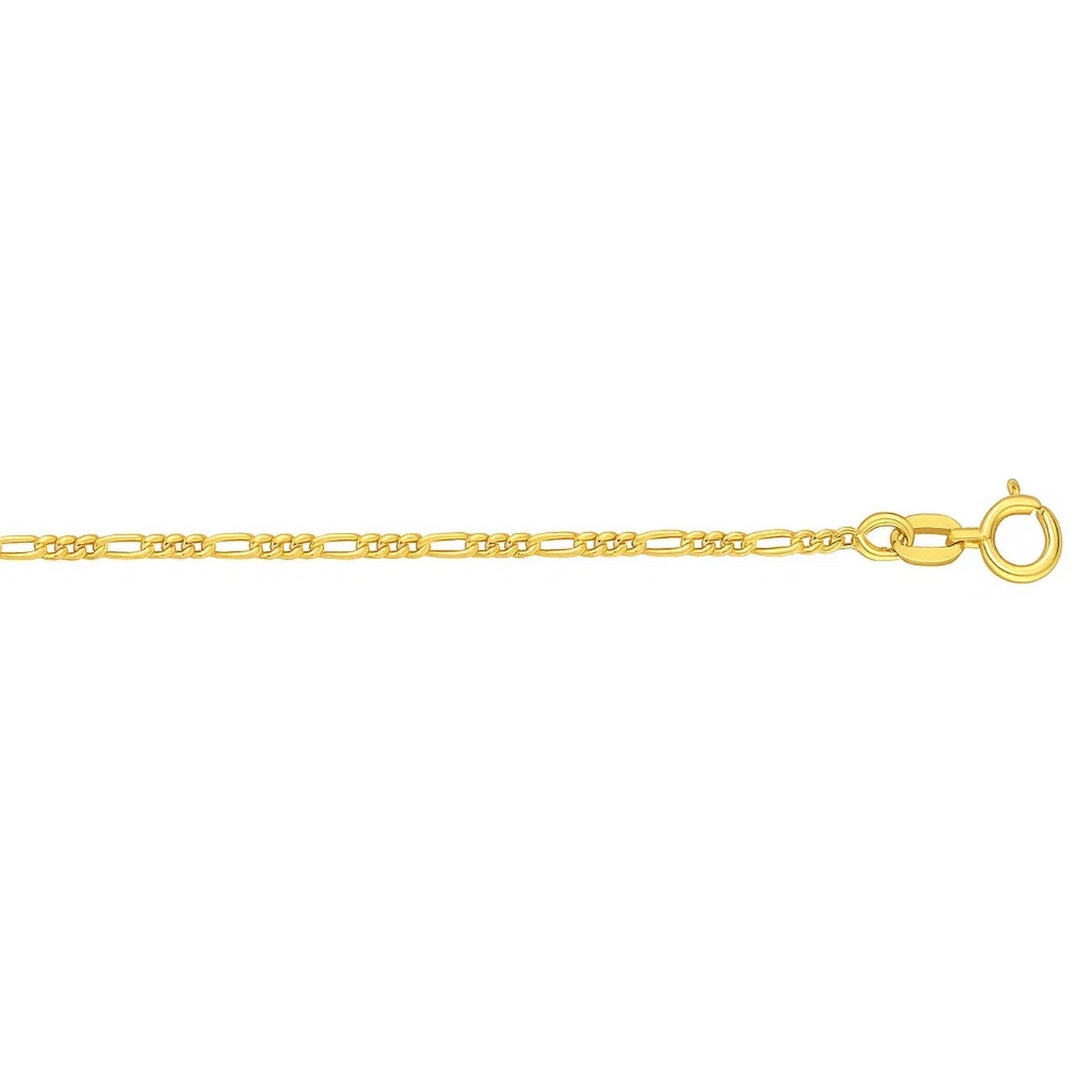 14k Yellow Gold Figaro Bracelet (1.90 mm)