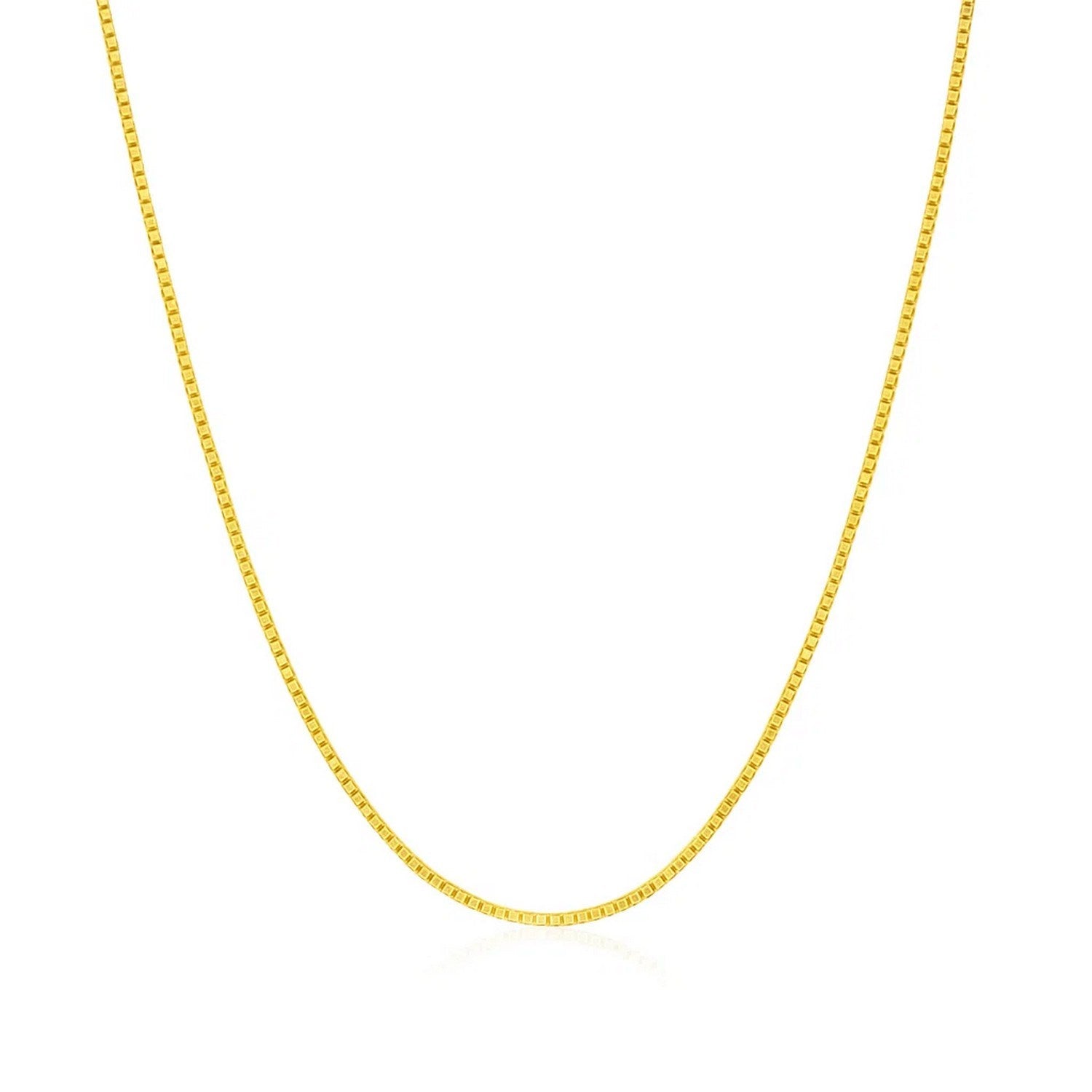 14k Yellow Gold Classic Box Chain (0.75 mm)