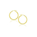14k Yellow Gold Polished Hoop Earrings (2x20mm)