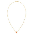 14K Yellow Gold Emerald Cut Citrine Necklace