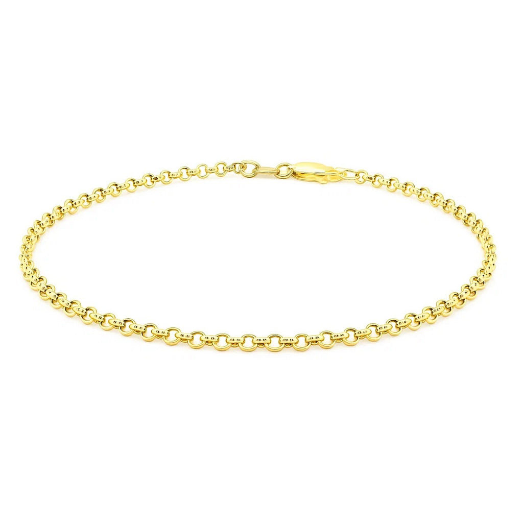 14k Yellow Gold Rolo Bracelet  (2.50 mm)