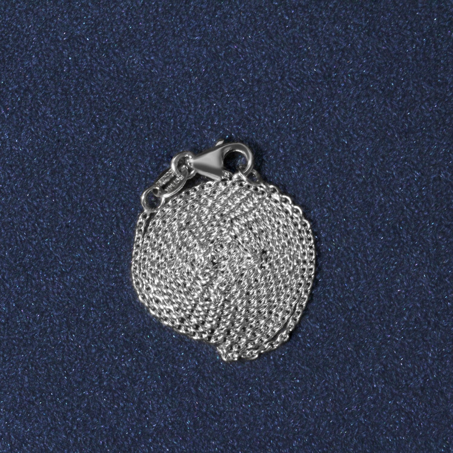14k White Gold Oval Cable Link Chain (1.10 mm)