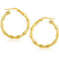 14k Yellow Gold Hoop Earrings (25mm)