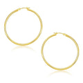 14k Yellow Gold Polished Hoop Earrings (1.5x30mm)