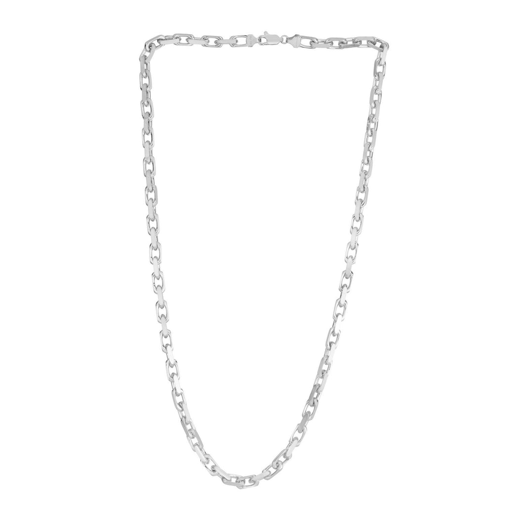 Sterling Silver Rhodium Plated French Cable Chain (5.00 mm)