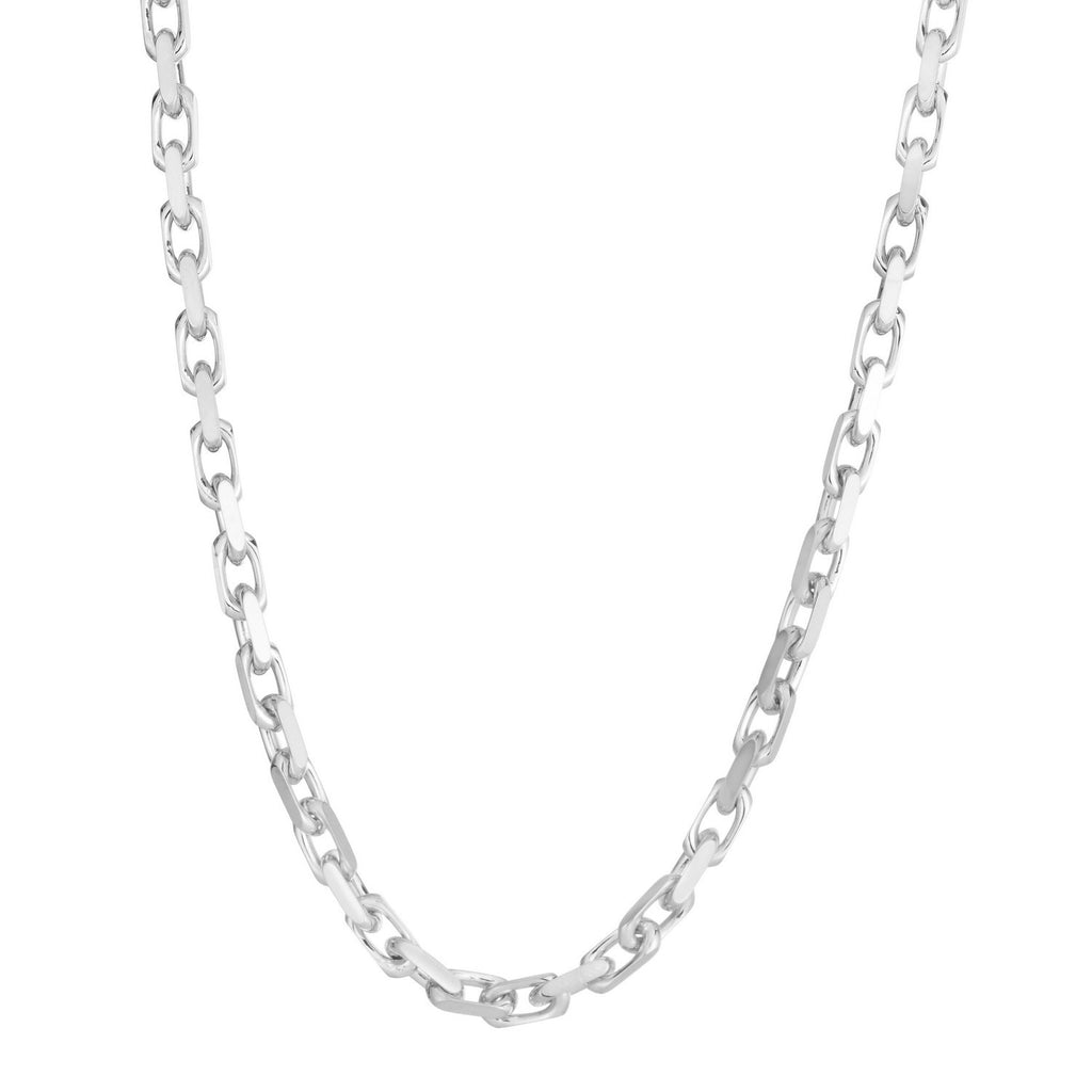 Sterling Silver Rhodium Plated French Cable Chain (5.00 mm)