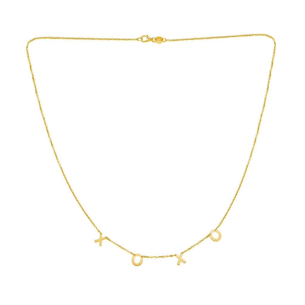 14K Yellow Gold XOXO Necklace