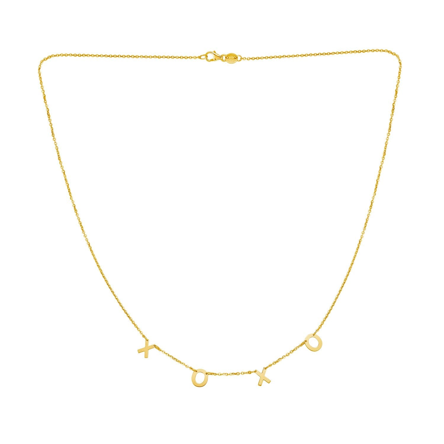 14K Yellow Gold XOXO Necklace