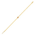 14K Yellow Gold Citrine Mirrored Chain Bracelet (2.20 mm)