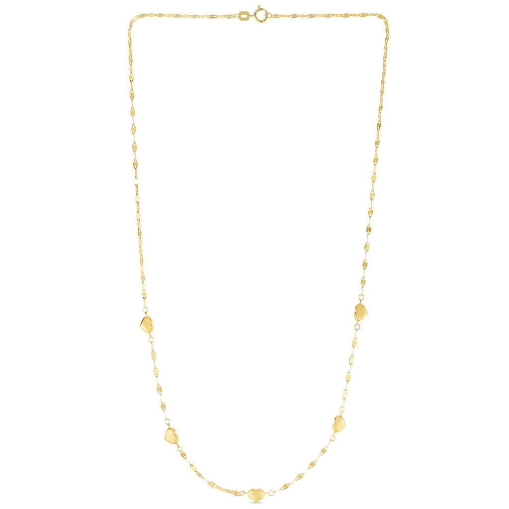 14K Yellow Gold Heart Necklace