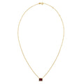 14K Yellow Gold Emerald Cut Garnet Necklace