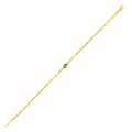 14K Yellow Gold Peridot Mirrored Chain Bracelet (2.20 mm)