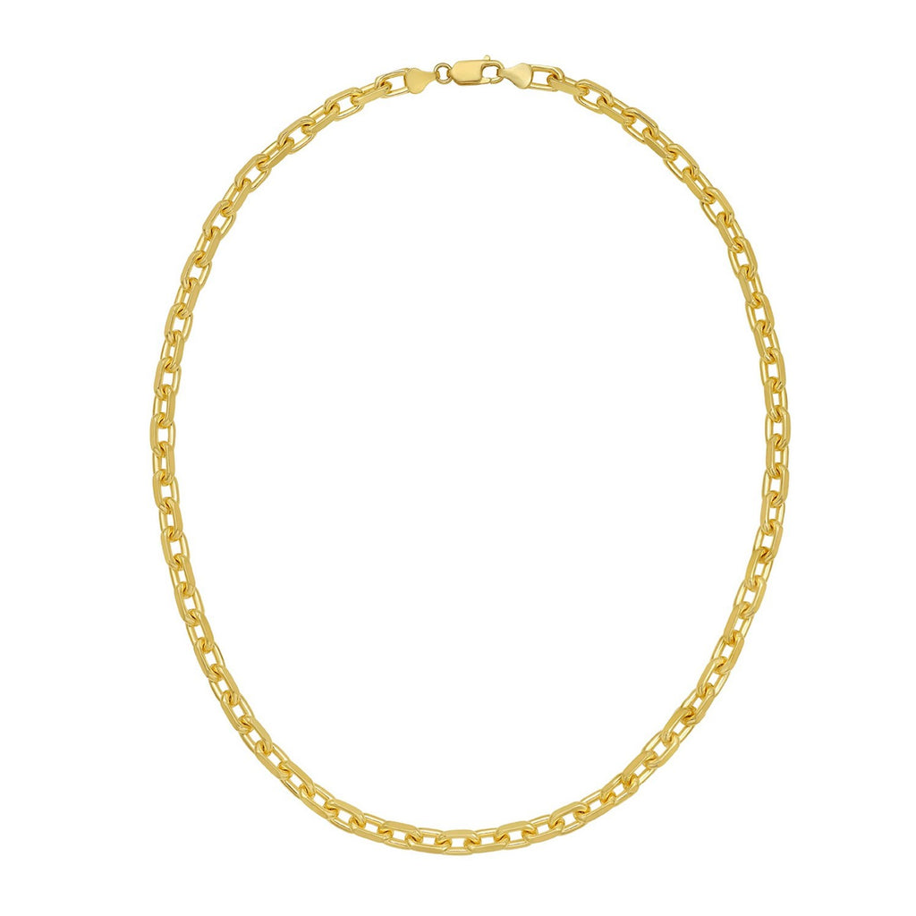 Sterling Silver Gold Plated French Cable Chain (5.60 mm)