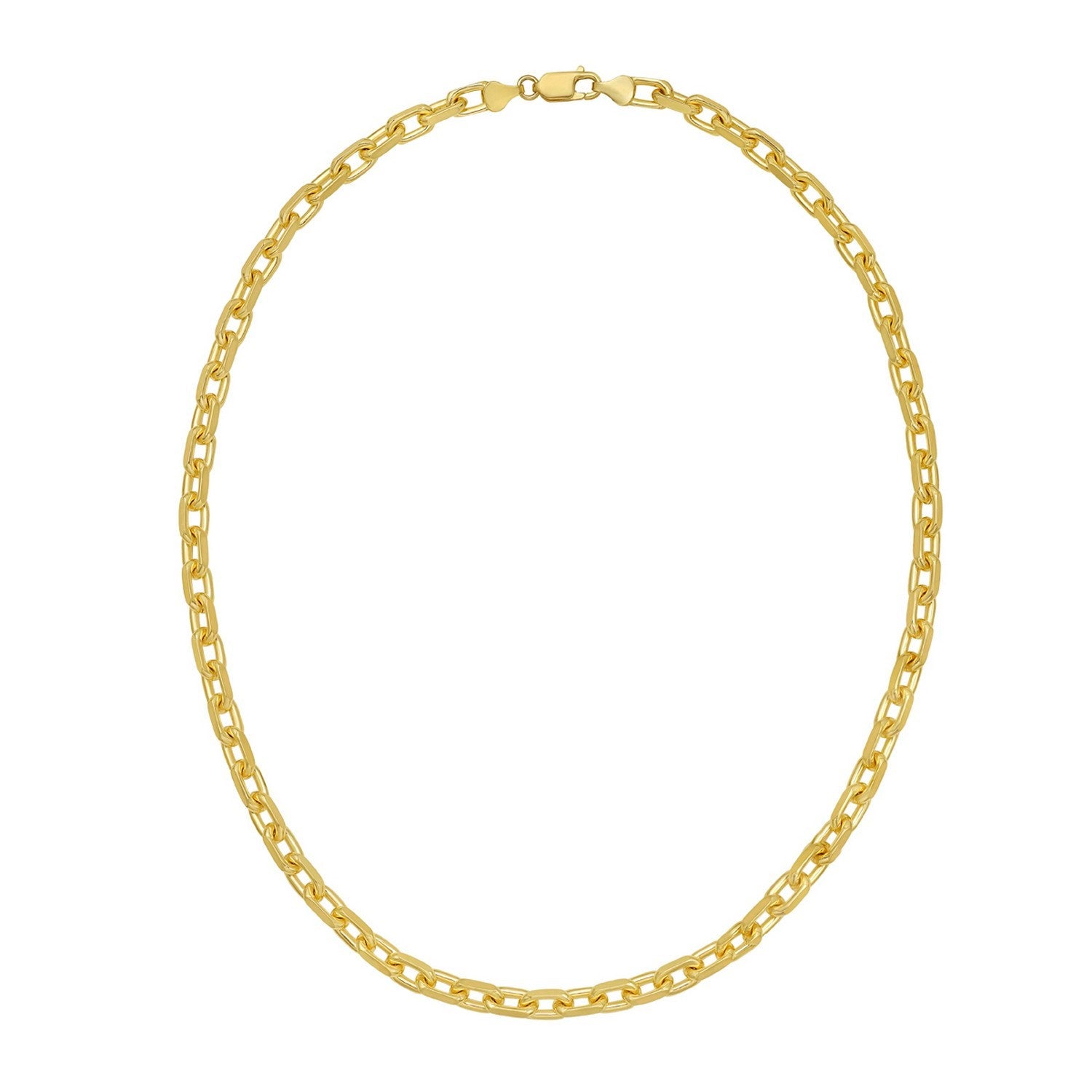 Sterling Silver Gold Plated French Cable Chain (5.60 mm)