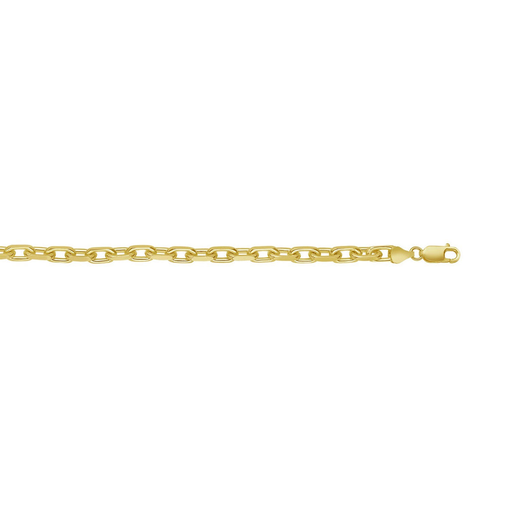 Sterling Silver Gold Plated French Cable Chain (5.60 mm)