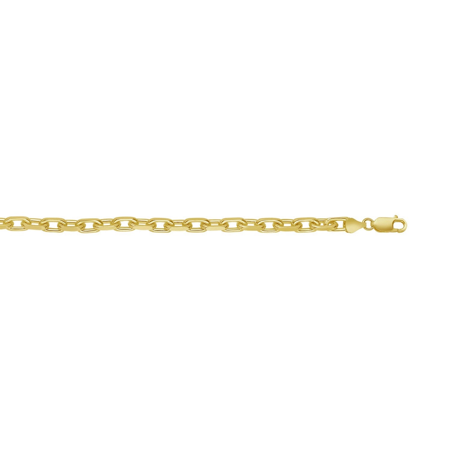 Sterling Silver Gold Plated French Cable Chain (5.60 mm)