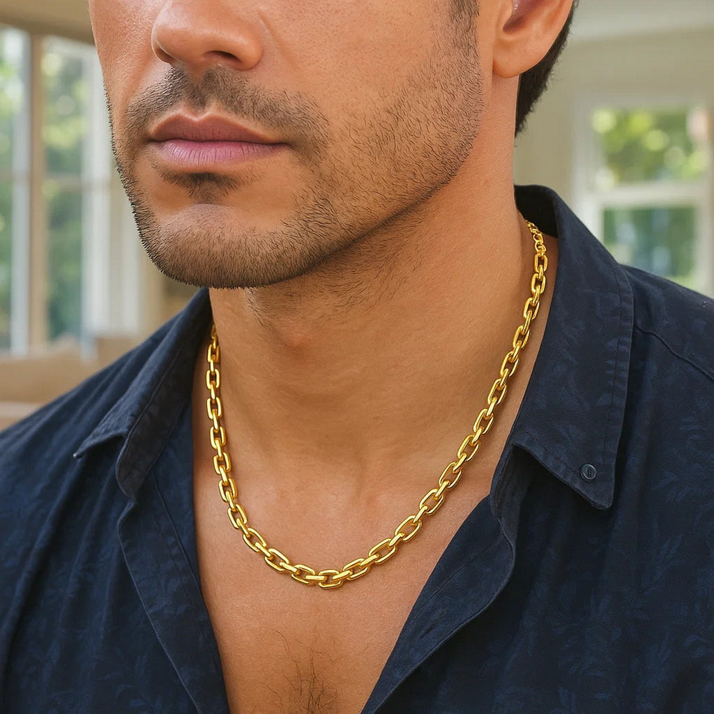 Sterling Silver Gold Plated French Cable Chain (5.60 mm)