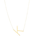 14K Yellow Gold Yours Truly Large Initial K Necklace