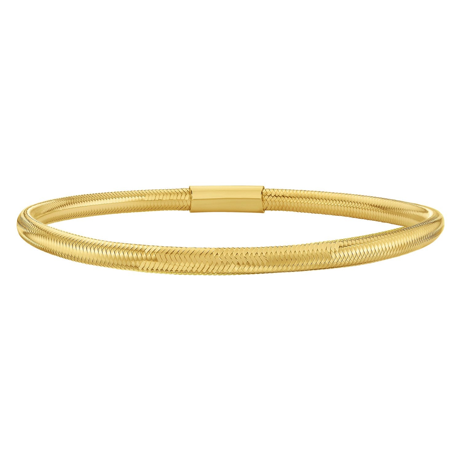 14K Yellow Gold Small Stretch Mesh Bracelet (3.40 mm)