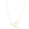 14K Yellow Gold Yours Truly Large Initial A Necklace