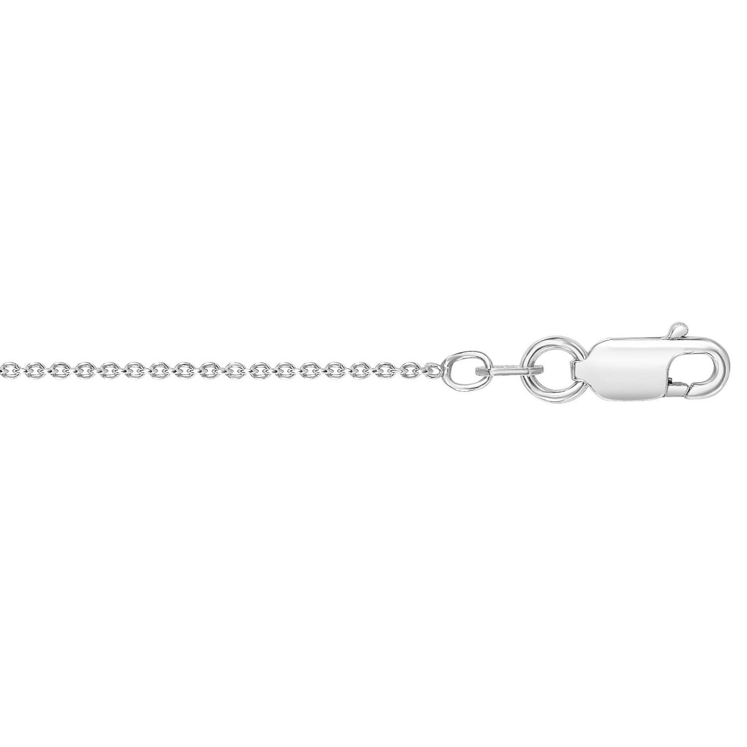 Sterling Silver Rhodium Plated Round Cable Chain (1.10 mm)