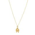 Heart and Horse Necklace in 14K Yellow Gold