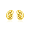 14k Yellow Gold Polished Knot Earrings