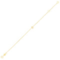 14K Yellow Gold Mini Initial B Bracelet