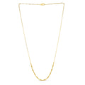 14k Yellow Gold Bead Paperclip Necklace