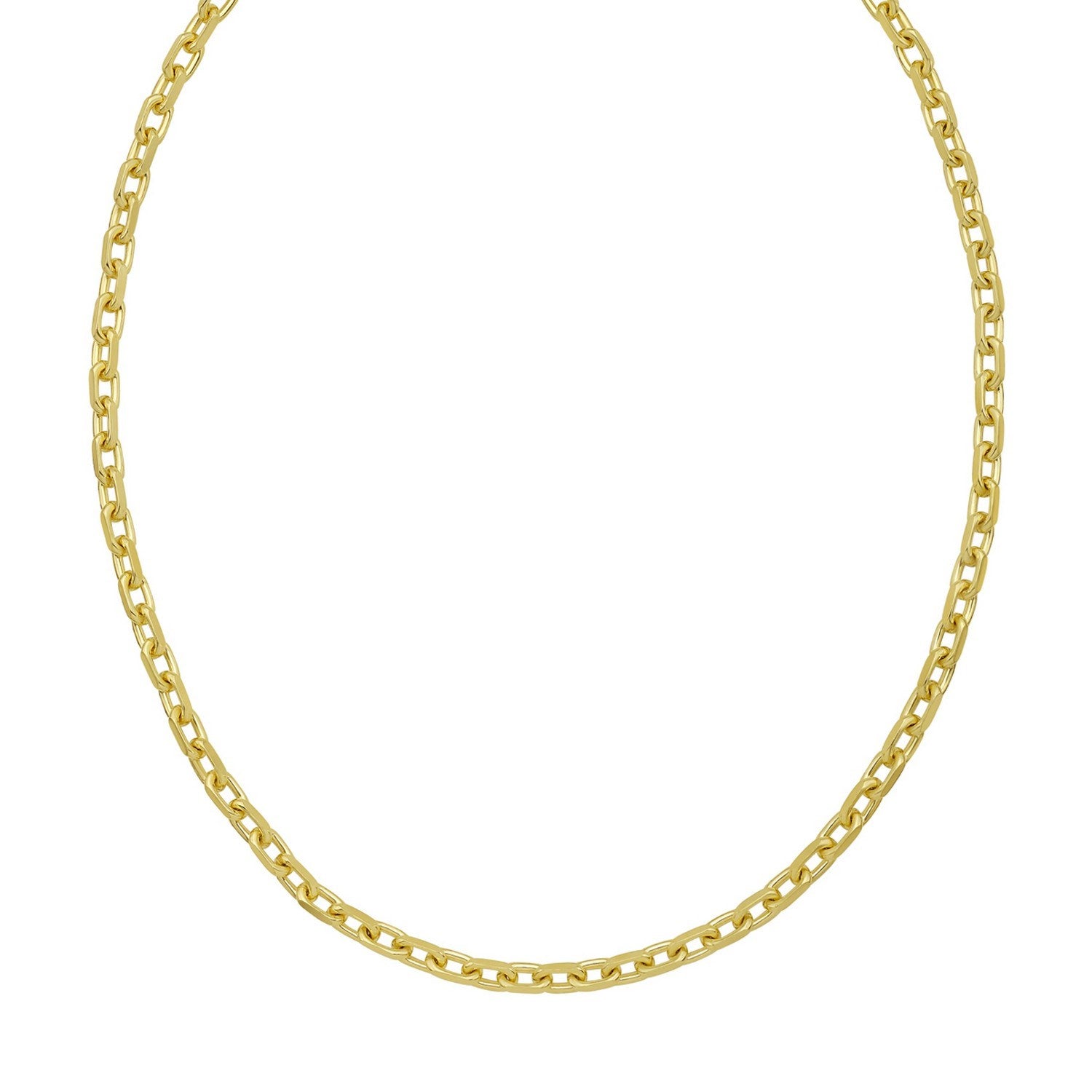 Sterling Silver Gold Plated French Cable Chain (5.00 mm)