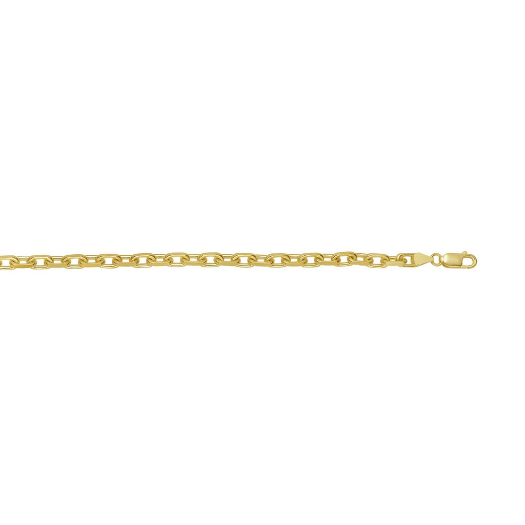 Sterling Silver Gold Plated French Cable Chain (5.00 mm)
