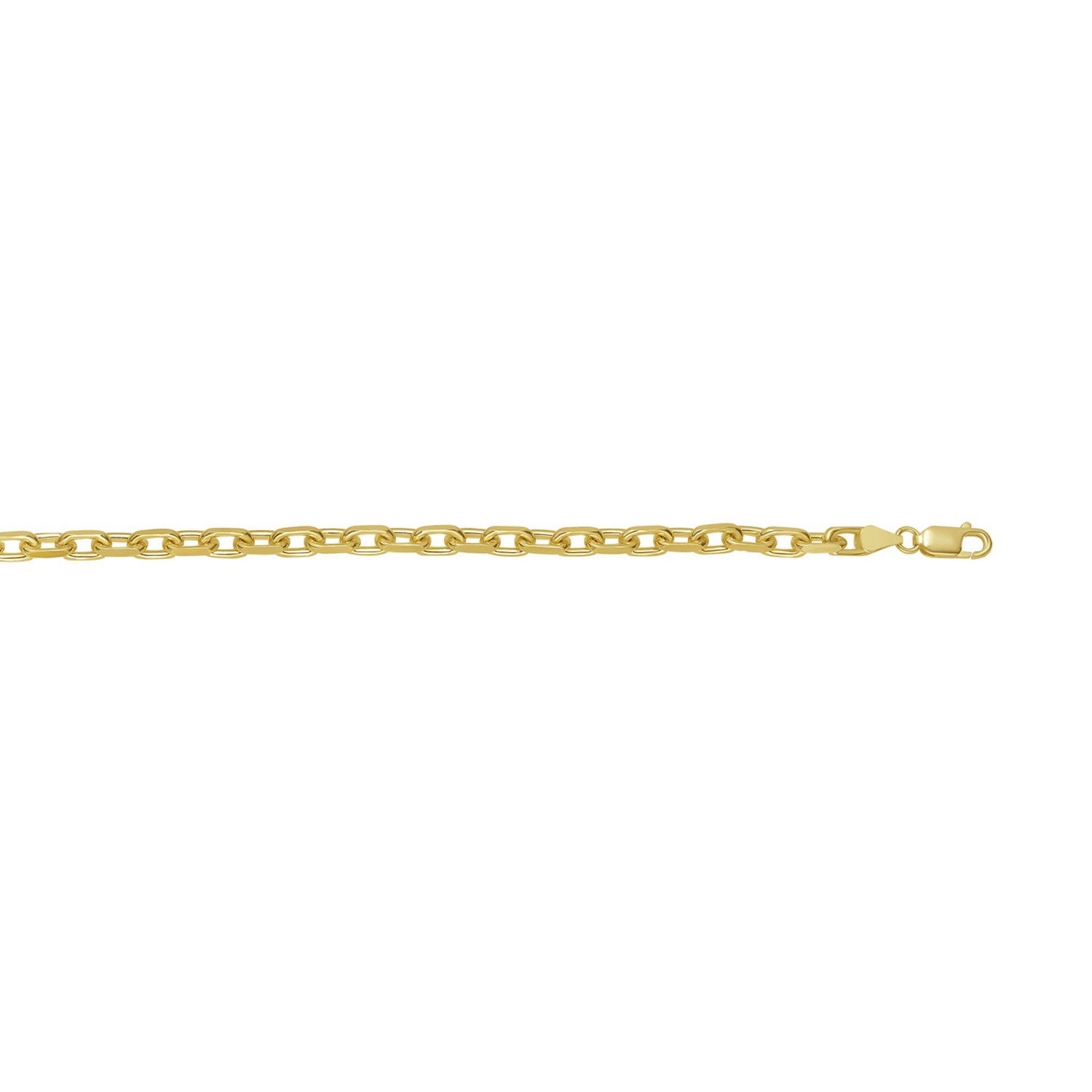 Sterling Silver Gold Plated French Cable Chain (5.00 mm)