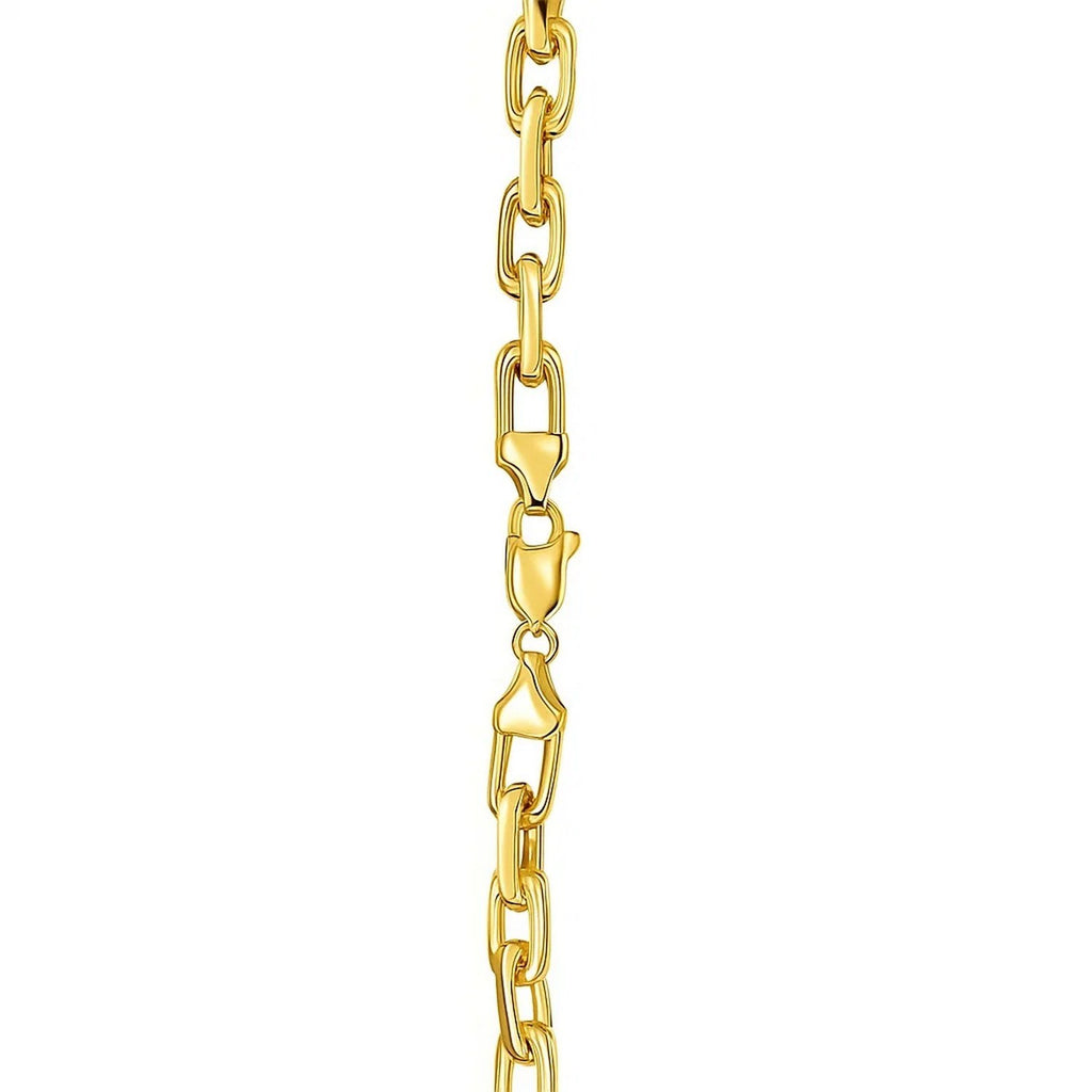 Sterling Silver Gold Plated French Cable Chain (5.00 mm)