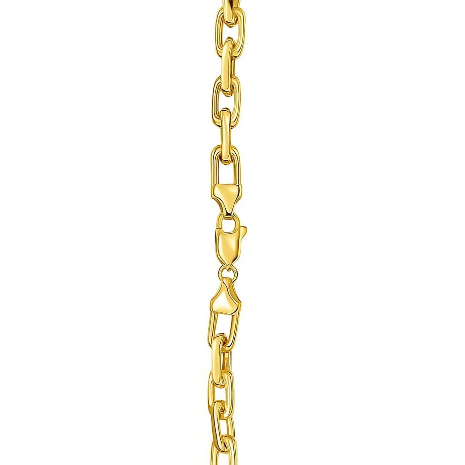 Sterling Silver Gold Plated French Cable Chain (5.00 mm)