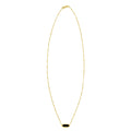 14K Yellow Gold Hexagon Onyx Pendant Necklace