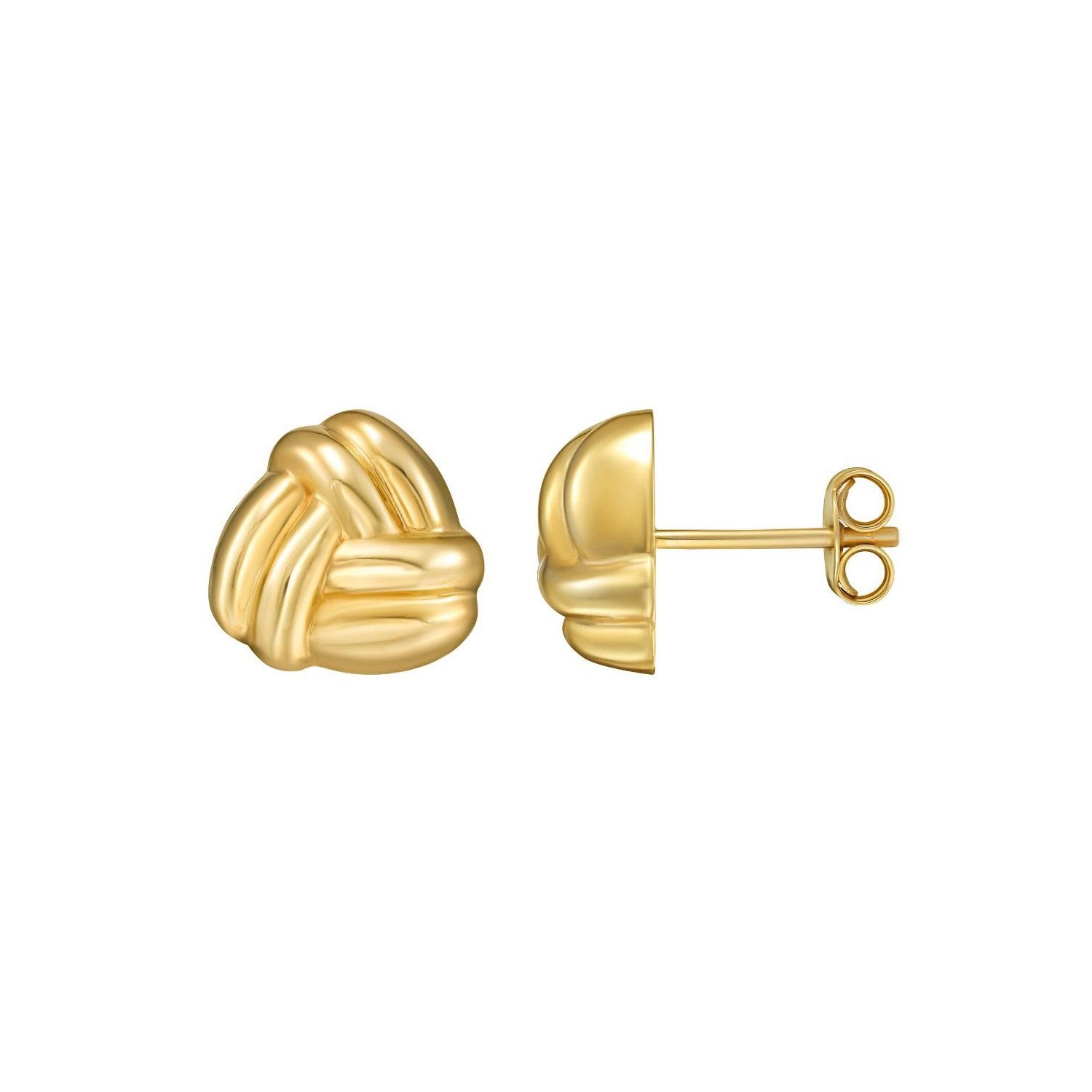 14K Yellow Gold Small Double Knot Earrings